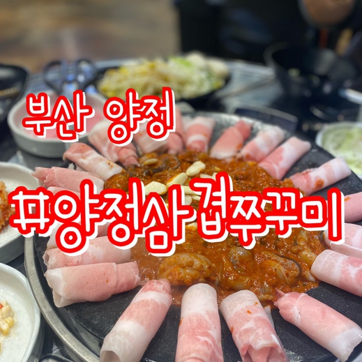  [부산 쭈꾸미 맛집] 양정삼겹쭈꾸미/ 양도푸짐 가격도 저렴한 양정맛집!!