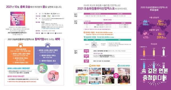  [충청미디어] 2021오송화장품뷰티산업엑스포 내달 19일 개막 … 온·오프라인 병행