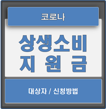 코로나 상생소비지원금 캐시백 대상자와 신청방법