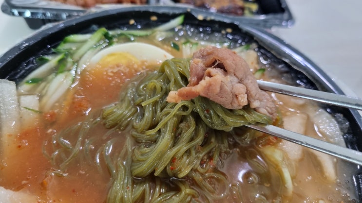  영통 냉면쟁이 고기꾼, 연탄불고기와 함께 먹는 냉면