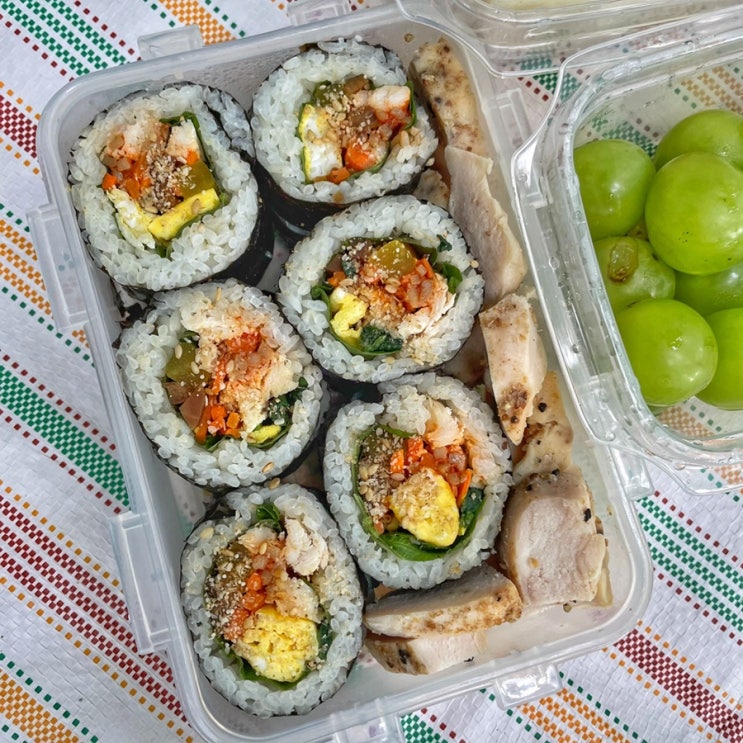 닭가슴살 김밥, 다이어트 김밥 맛있게 싸는 법!