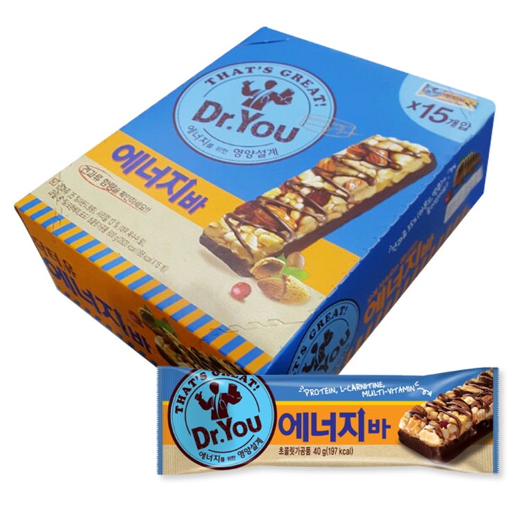 잘팔리는 닥터유 에너지바, 40g, 15개 추천해요 잘팔리는 닥터유 에너지바, 40g, 15개 추천해요