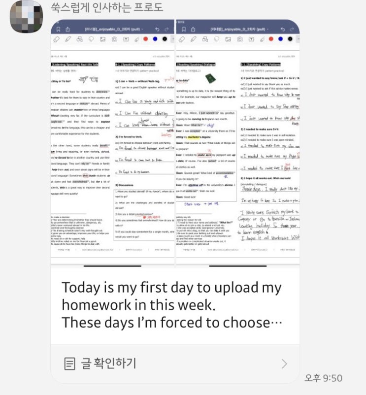  "유럽 거래처들과 레슨에서 배운 기본단어 문장으로 이야기하고 있을 때 진짜 신납니다!" (사당영어 러너블 수강후기)