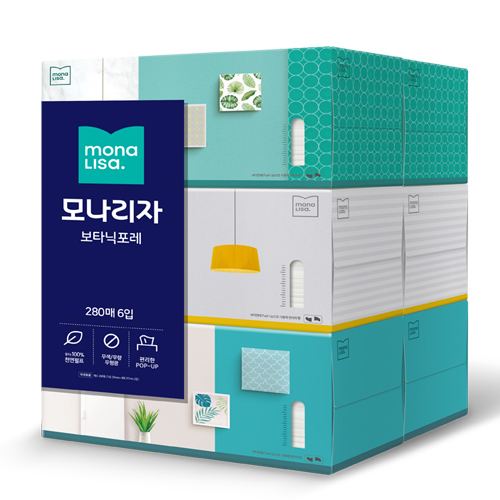인기 많은 모나리자 보타닉포레 미용티슈 280매, 6개입, 1개 추천합니다 인기 많은 모나리자 보타닉포레 미용티슈 280매, 6개입, 1개 추천합니다