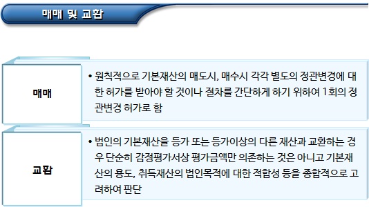 비영리법인 기본재산 처분 구비서류