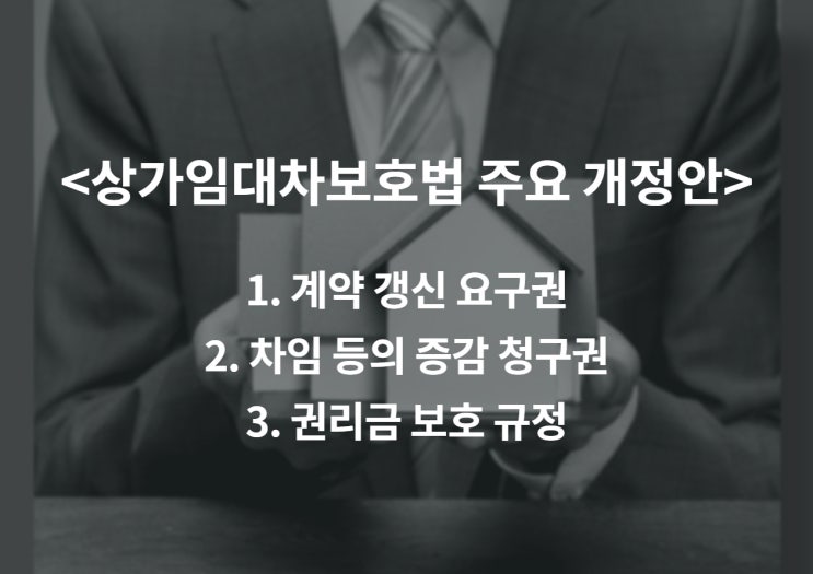 개정된 상가건물 임대차보호법과 환산보증금 개정된 상가건물 임대차보호법과 환산보증금