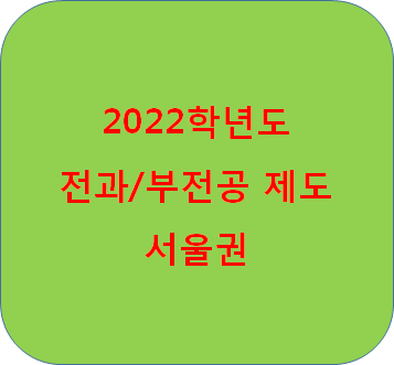 2022학년도 대학별 전과(부) 제도(서울) : 네이버 블로그