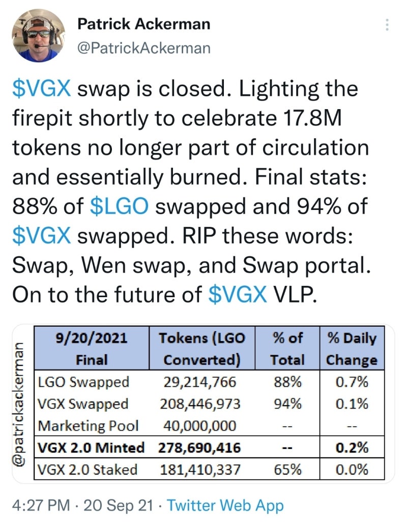 레골라스 LGO 코인을 보이저 VGX 2.0 코인으로 스왑하는 방법 : 네이버 블로그