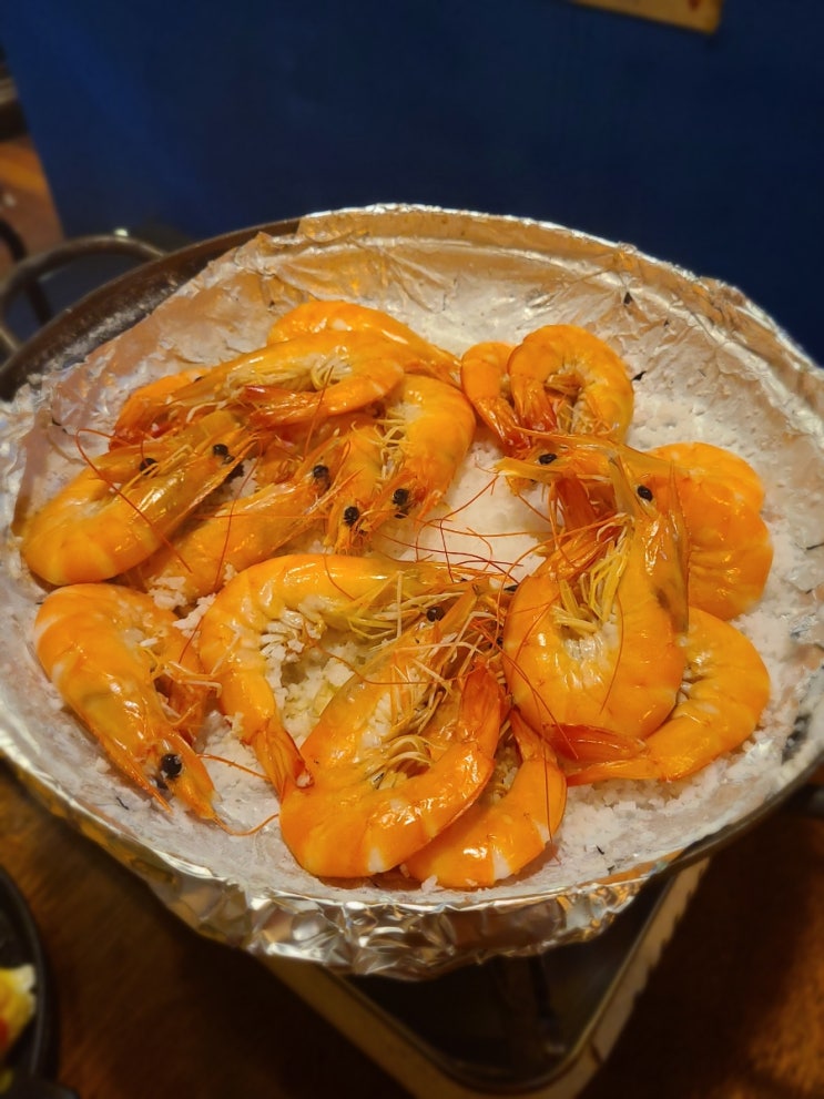  갯벌의 진주 (서울 송파 가락동) 생새우 소금구이_계절한정메뉴 가락동맛집