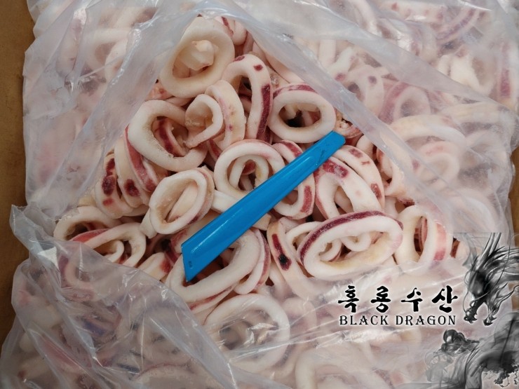  중국산 냉동오징어링 (포크오징어 작업) _ Feat. 흑룡수산