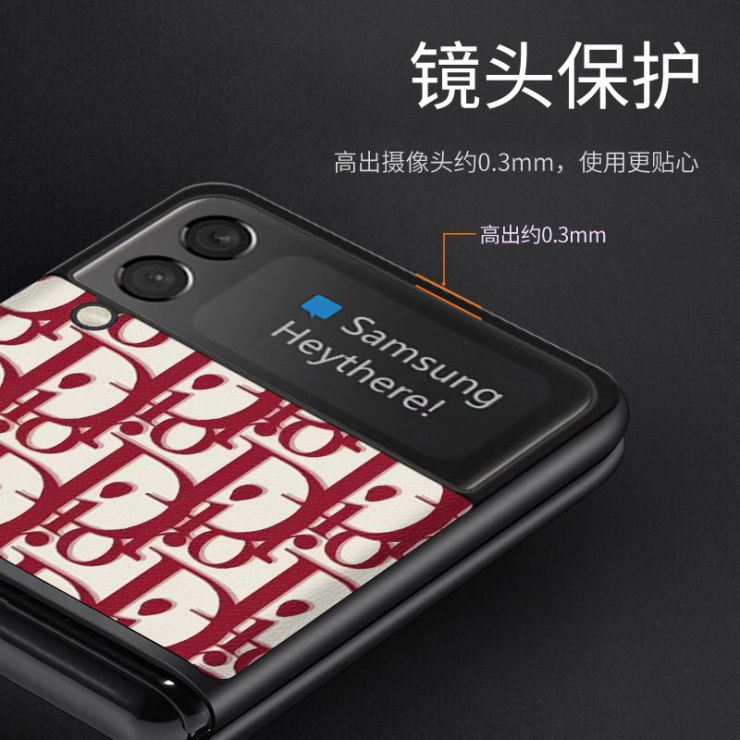  Samsung Galaxy Z Flip3 5G 휴대폰 쉘 조수 브랜드 관절 접는 스크린 Galaxy Z flip3 가죽 패턴 쉘 디즈니 미키 SM-F7110 보호 커버 미니 커플