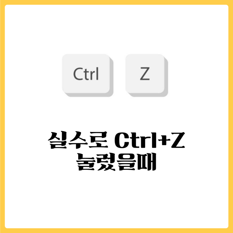  실수로 실행취소 단축키(Ctrl + z) 사용했을때, 다시 실행 키로 앞으로! (feat. 맥북)