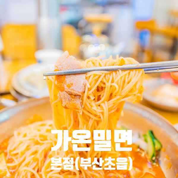  가온밀면 본점 촉촉한 비빔면 부산 초읍동