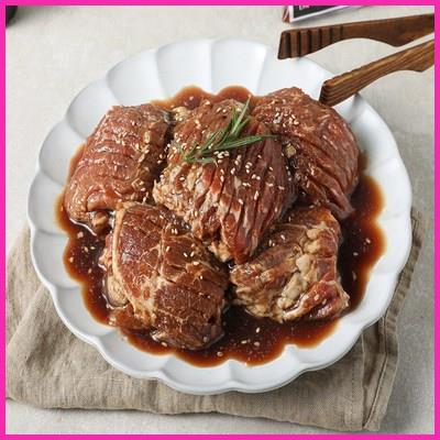  갈비아저씨 수제 돼지갈비 맛 숯불 양념목살 왕구이 300G 베스트 아이템 