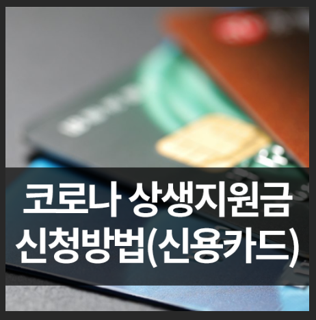  신용카드 코로나 상생소비지원금 신청방법