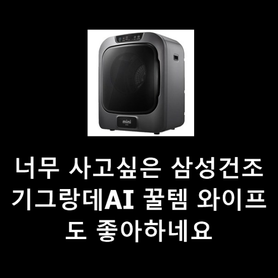 너무 사고싶은 삼성건조기그랑데AI 꿀템 와이프도 좋아하네요 너무 사고싶은 삼성건조기그랑데AI 꿀템 와이프도 좋아하네요