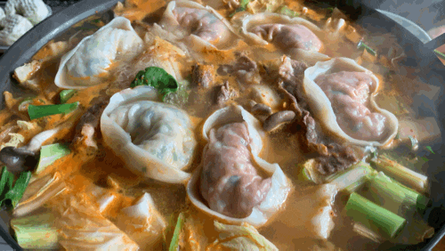  당동맛집 ] 오감만두 소고기 샤브만두 전골 포장으로 집에서 즐기기(모든 메뉴 포장 가능)