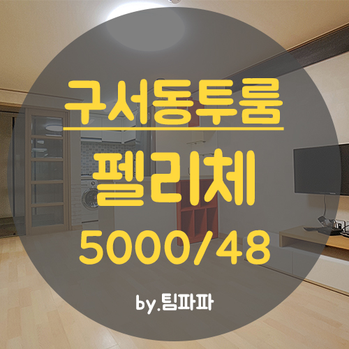  금정구투룸 구서동투룸 풀옵션 펠리체 즉시입주가능 월세 반전세