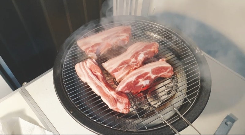 가정용 숯불화로 차콜스타터 숯불 피우는 법 - 숯불 삼겹살 굽는법