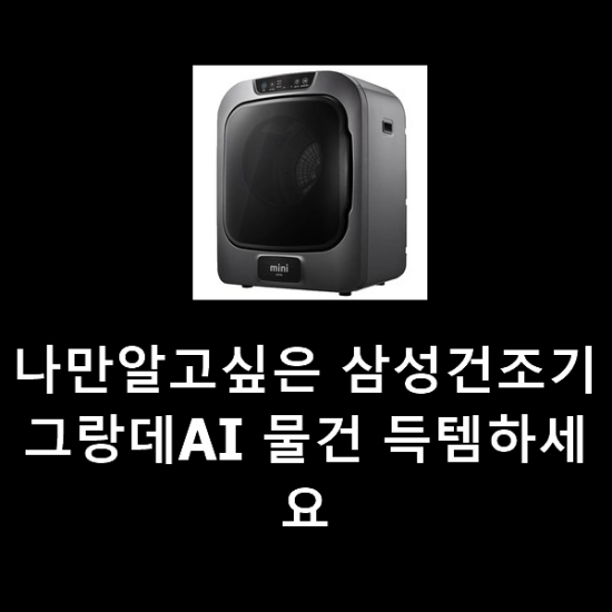 나만알고싶은 삼성건조기그랑데AI 물건 득템하세요 나만알고싶은 삼성건조기그랑데AI 물건 득템하세요