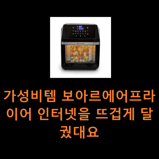 가성비템 보아르에어프라이어 인터넷을 뜨겁게 달궜대요 가성비템 보아르에어프라이어 인터넷을 뜨겁게 달궜대요