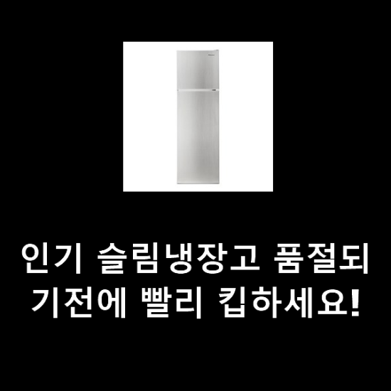 인기 슬림냉장고 품절되기전에 빨리 킵하세요! 인기 슬림냉장고 품절되기전에 빨리 킵하세요!