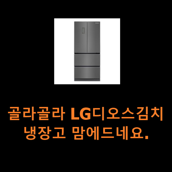 골라골라 LG디오스김치냉장고 맘에드네요.