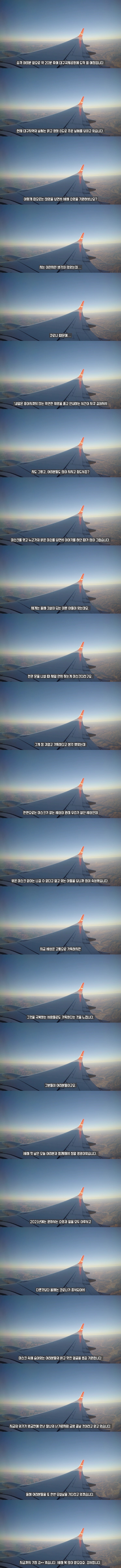  새해 어느 기장님의 기내방송