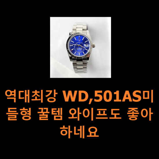 역대최강 WD,501AS미들형 꿀템 와이프도 좋아하네요