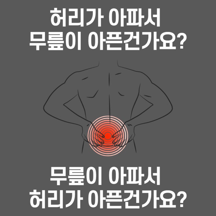 허리 아파서 무릎이 아픈건가요?