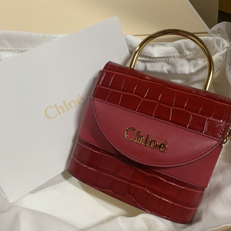 Chloé 끌로에 아비락(aby lock) 토트/크로스백 더스키레드 리뷰 Chloé 끌로에 아비락(aby lock) 토트/크로스백 더스키레드 리뷰