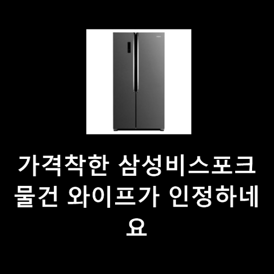 가격착한 삼성비스포크 물건 와이프가 인정하네요 가격착한 삼성비스포크 물건 와이프가 인정하네요