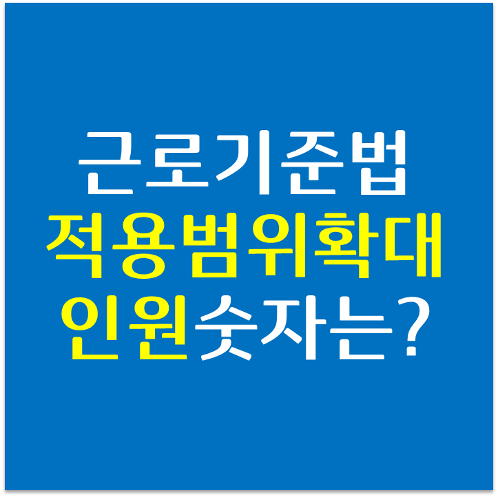  근로기준법상 적용범위 확대 상시근로자 인원은?