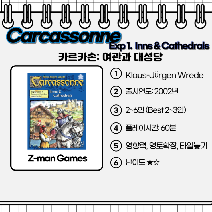  Carcassonne Exp 1. inns & Cathedrals / 카르카손: 여관과 대성당