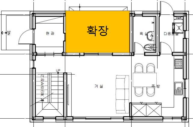  H빔 주택, 빔하우스 장점2-증/개축 확장 용이성