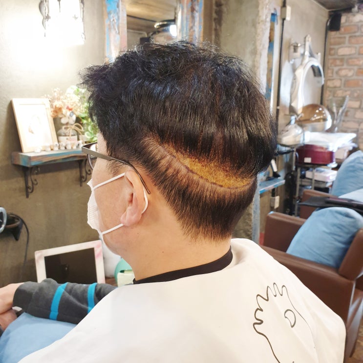  빈틈없이 채워주는 남자 뒷머리 상고 스타일