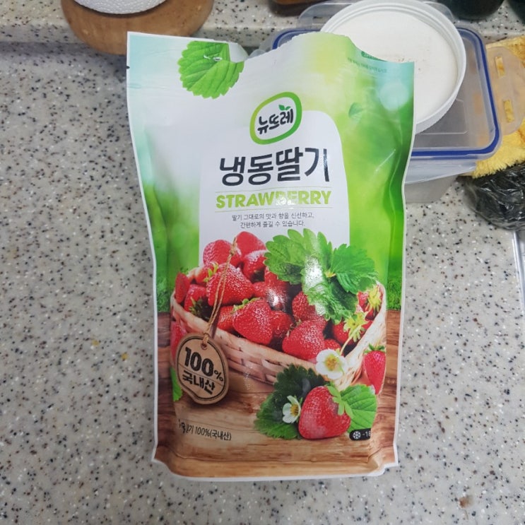 [내돈내산] 뉴뜨레 냉동딸기 - 구매후기, 딸기주스 레시피
