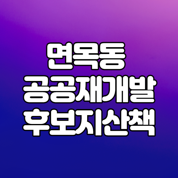 면목동 공공재개발 신청지 면목동 527번지 둘러보기