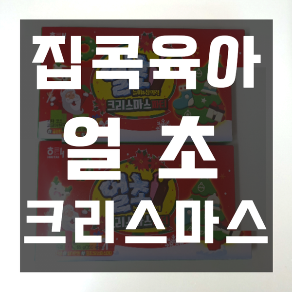  크리스마스파티 집콕육아 얼초 만들기