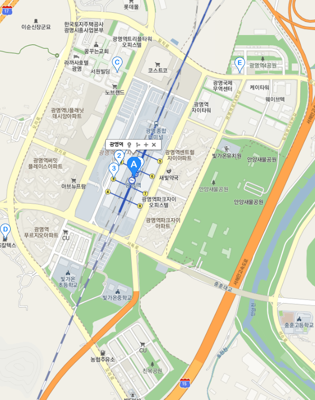  광명KTX 지도
