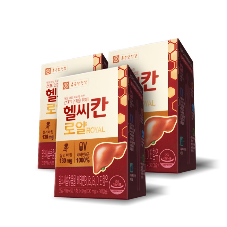 종근당건강 헬씨칸 로얄 밀크시슬, 30정, 3개(로켓배송) 추천해요