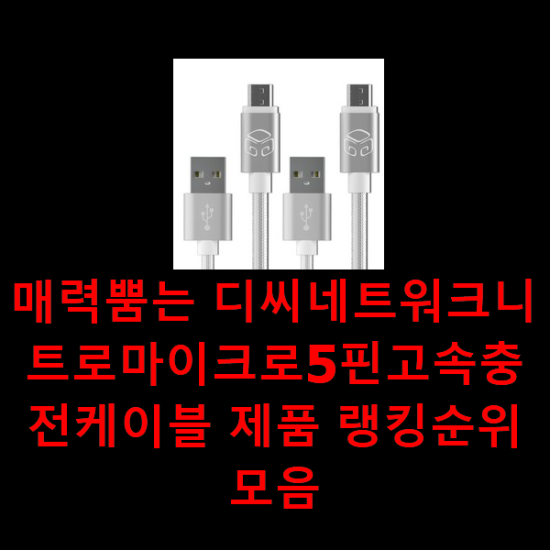 매력뿜는 디씨네트워크니트로마이크로5핀고속충전케이블 제품 랭킹순위모음