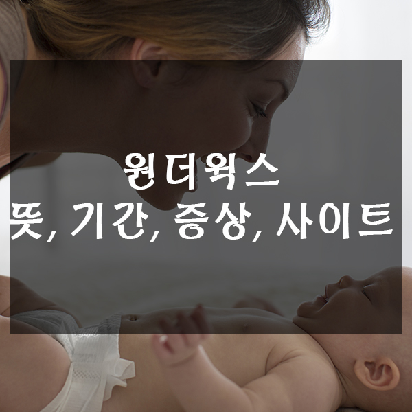  원더윅스 뜻과 기간별 증상 그리고 사이트 총 정리!