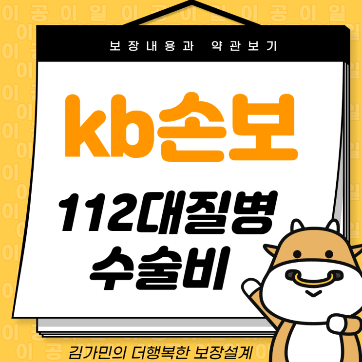  [보험약관]KB 112대질병수술비 보장내용과 약관확인하기