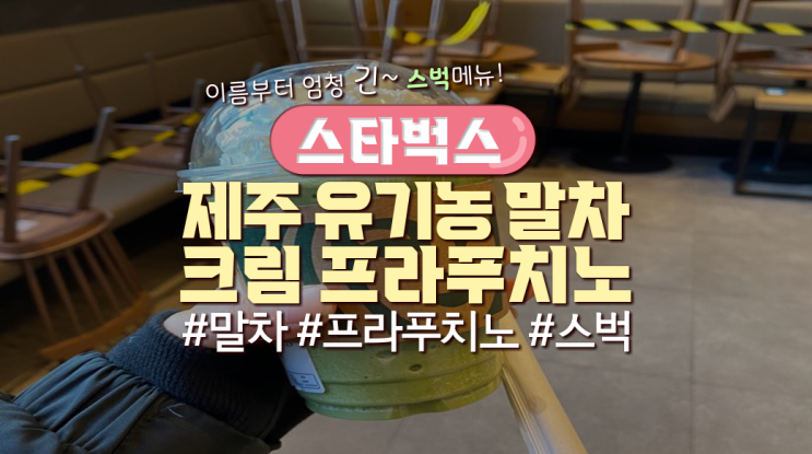  스타벅스 '제주 유기농 말차크림'먹어본 후기 (칼로리有)