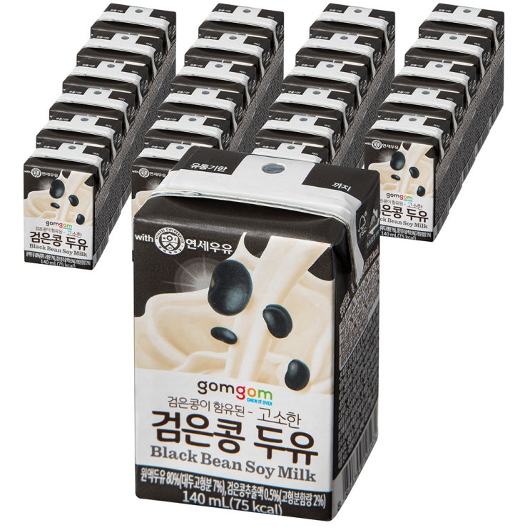 가성비 좋은 곰곰 고소한 검은콩 두유, 140ml, 24개(로켓배송) 추천해요