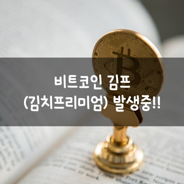  비트코인 김프 (김치프리미엄) 발생중!!