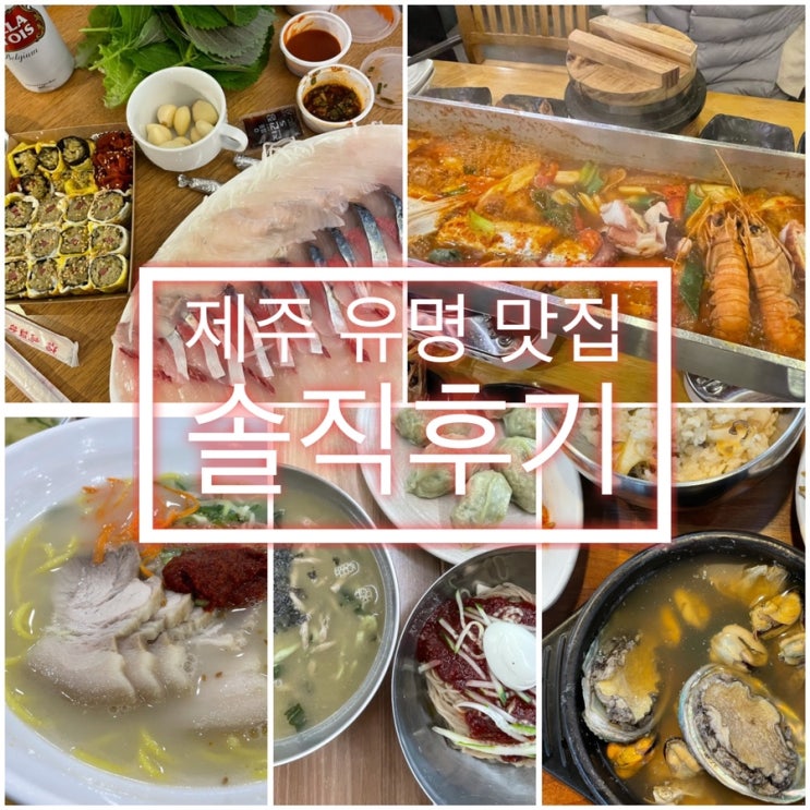  제주 유명 맛집 솔직후기 :: 보말칼국수•우영담•어박사•삼대국수•전복김밥 올레수산