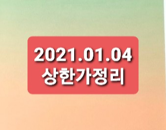 2021.01.04 상한가정리 2021.01.04 상한가정리