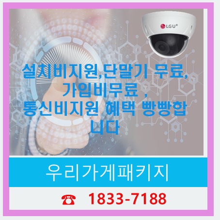  우리가게패키지 엘지기업인터넷 선택가이드